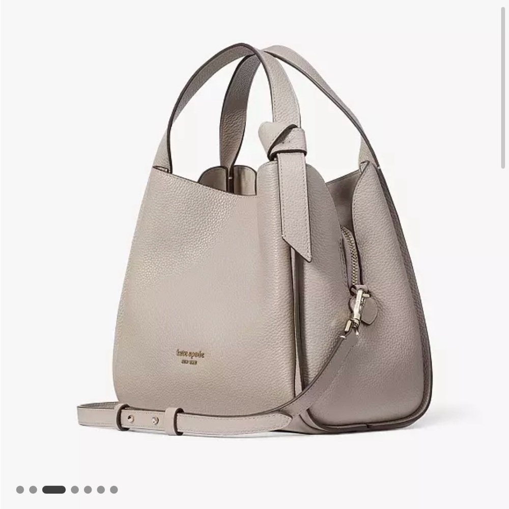 NEW! Kate Spade New York Pebbled Leather Medium Crossbody Bag. Warm Taupe color.